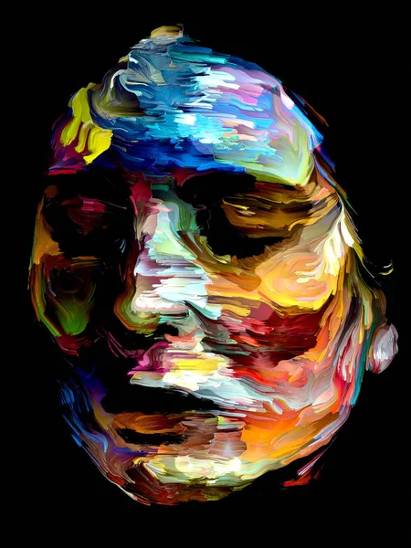 Farbenfrohes abstraktes Porträt. — Stockfoto