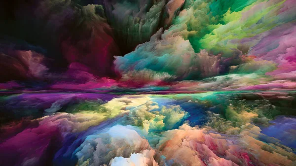 Terra e cielo colorati — Foto Stock