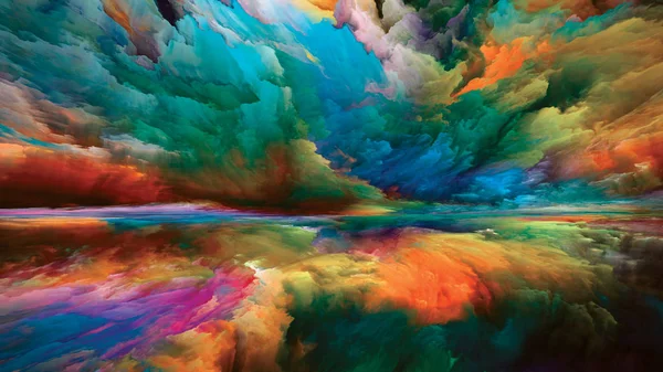 Kleurrijke hemel en aarde — Stockfoto
