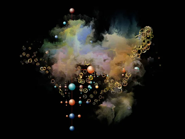 Nebula Networking Abstração — Fotografia de Stock