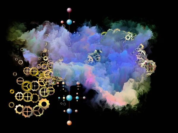 Cloud Cluster Abstraction — Stock Photo, Image