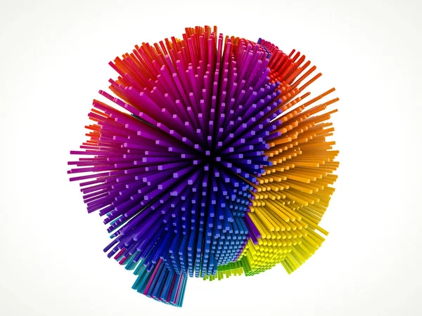 3D Color Burst — Stock Photo, Image