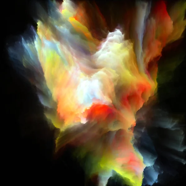 Virtual Colorful Paint Splash Explosion — Stock Photo, Image