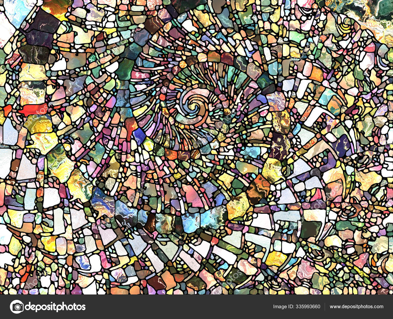 Stained Glass Swirl Stock Photo by ©agsandrew 335993660