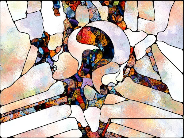 Lumière Multicolore Unity Stained Glass Series Design Composé Motifs Fragments — Photo