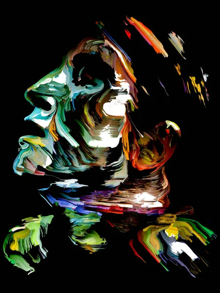 Серия Inner Paint Абстрактный Женский Портрет Тему Искусства Энергии Творчества — стоковое фото