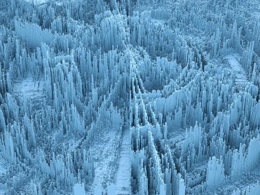 Yer Değiştirme Dünyaları. Eðitim konularýnda piksel gürültü yer deðiþimi, üç boyutlu teknoloji, matematiksel ve sanal 3D yorumlama.