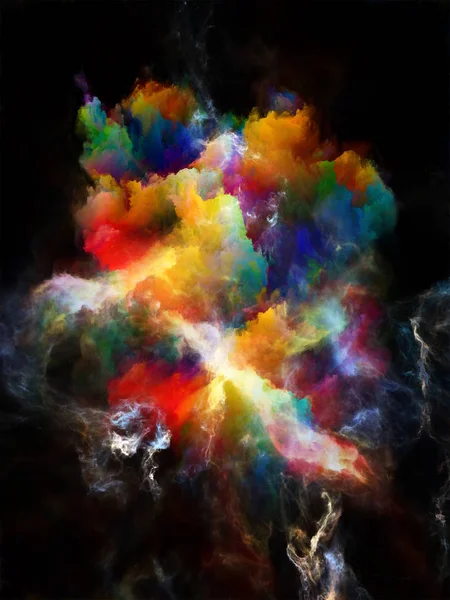 Туманность Краски Космический Цветок Художественная Абстракция Состоящая Богатой Красочной Текстуры — стоковое фото