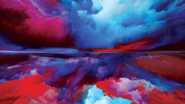 Träume Vom Himmel Flucht Die Realität Komposition Surrealer Sonnenaufgangsfarben Und — Stockfoto