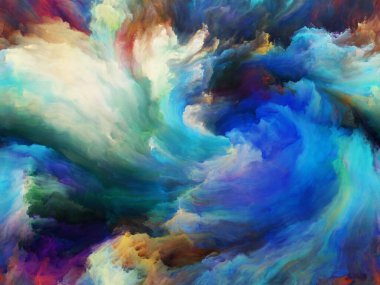 Girdap büküm ve girdap serisi. Renk ve tuval üzerine konu hareket sanat, yaratıcılık ve hayal gücü