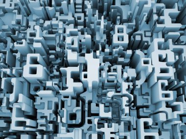 Matematik, bilim ve dijital gerçeklik konularında parçalanmış sayıların 3 boyutlu yorumlanması.