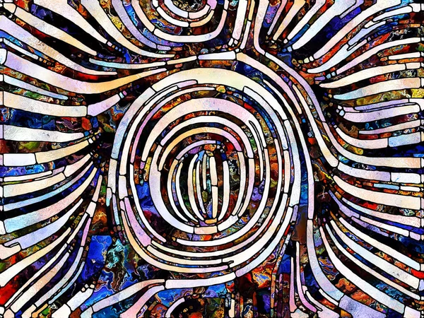 Перелом Воображения Серия Unity Stained Glass Визуально Привлекательный Фон Узоров — стоковое фото