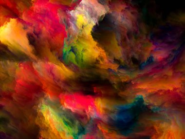 Tasarım, yaratıcılık, ilham ve sanat üzerine üç boyutlu renk arkaplanı. Soyut Renk Serisi.