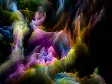 Boyama Uzay Serisi. Boyut titreşimli bulutlu oluşumlar. Sanat, hayal gücü, yaratıcılık ve eğitim konularında soyutlama.