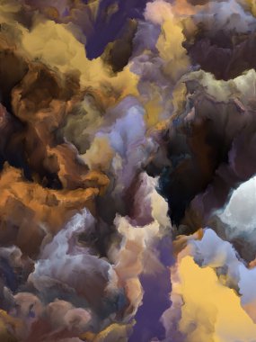 3 boyutlu boya serisi. Sanat, tasarım ve yaratıcılık konulu kalın renkli boyanın tuval arka planı