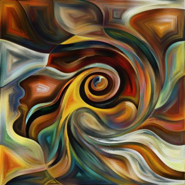 Canlı Zihinler. Colors In Us serisi. Yaşam, drama, şiir ve algı projeleri için insan siluetlerinin, sanat dokularının ve renklerin kompozisyonu