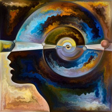 İç Spiral serisi. Zihin, ruh, iç dünya ve bilinç konularındaki insan yüz hatlarının ve geometrik yapıların düzenlenmesi.
