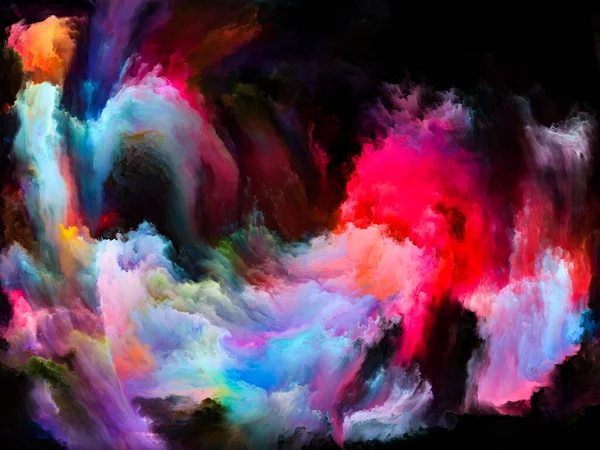 色の流れシリーズ 主題音楽 創造性 想像力 デザインのデジタル ペイントのストリームで構成されて芸術の抽象化 — ストック写真