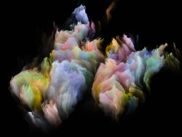 Colorir Série Espacial Três Dimensões Formações Nubladas Vivas Abstração Sobre — Fotografia de Stock