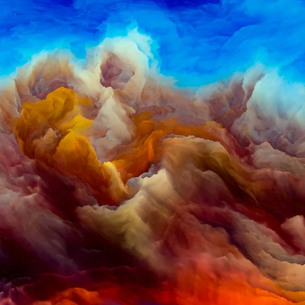 Färgdröm Omöjligt Planet Serie Sammansättning Pulserande Flöde Nyanser Och Lutningar — Stockfoto