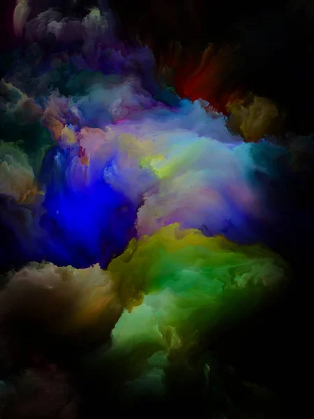 Раскрашенные Облака Серии Образцы Абстрактных Оттенков Цифровом Холсте — стоковое фото