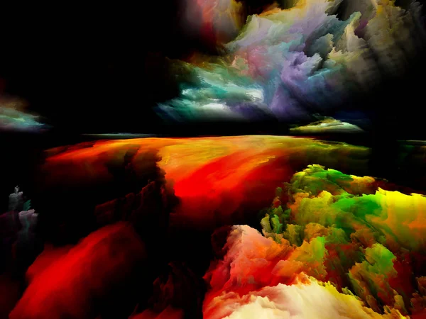 Tęczowe Oświecenie Seria Ucieczka Rzeczywistości Przyjemna Wizualnie Kompozycja Surrealistycznych Kolorów — Zdjęcie stockowe