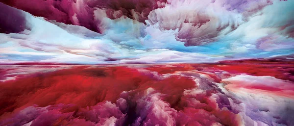 Wolken Aus Licht Flucht Die Realität Kreative Anordnung Surrealer Sonnenaufgangsfarben — Stockfoto