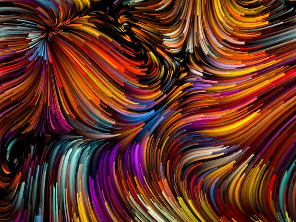 Serie Paint Motion Hilos Color Curvados Abstractos Sobre Tema Del — Foto de Stock