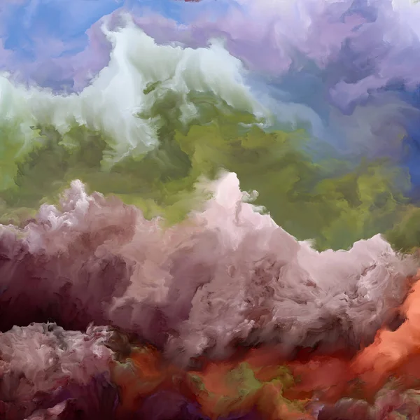 Dreams Upper Atmosphere Series Canvas Fractal Colors Subject Digital Painting — Stock Photo, Image