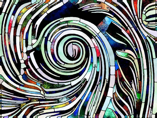 スペクトルテクスチャ ステンドグラスシリーズの統一 断片化 デザインの一体性をテーマに 色彩とテクスチャの断片のパターンで構成された芸術的抽象化 — ストック写真
