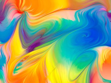 Bükülmüş ışık iplikleri. Taşma Renkler Serisi.