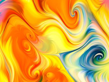 Şablon sıvı boya oyununa benziyor. Fazlalık Renkleri Serisi.