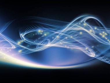 Dijital rüyalar serisi. Görsel olarak çekici zemin teknolojik altyapı sanal görselleştirme bileşenleri ile yapılmış yassı olup, bilim, eğitim, bilgisayar ve modern teknoloji düzenler