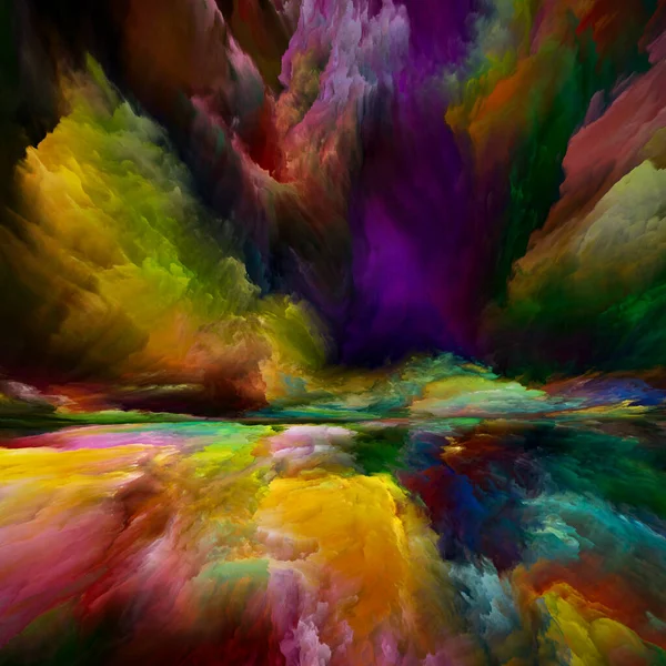 Imagination Landscape Color Dreams Series Visually Attractive Backdrop Made Paint — Stock Photo, Image