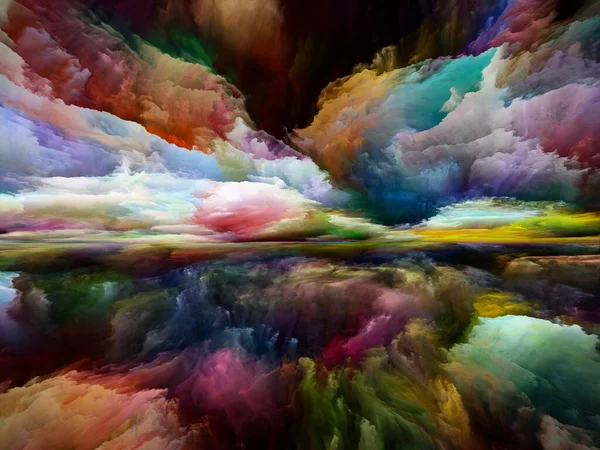 Innere Landschaft Seeing Never World Serie Abstraktes Design Aus Farben — Stockfoto