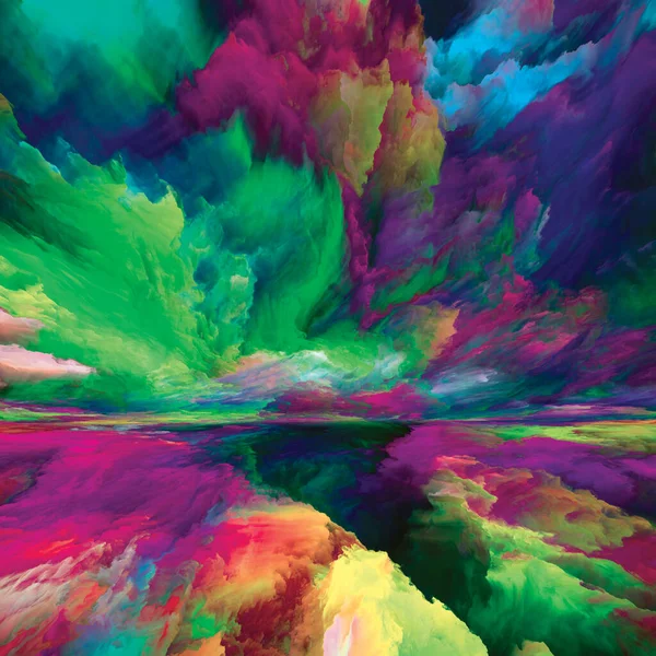 Tierra Espectral Serie Sueños Color Arreglo Pintura Texturas Nubes Gradiente — Foto de Stock
