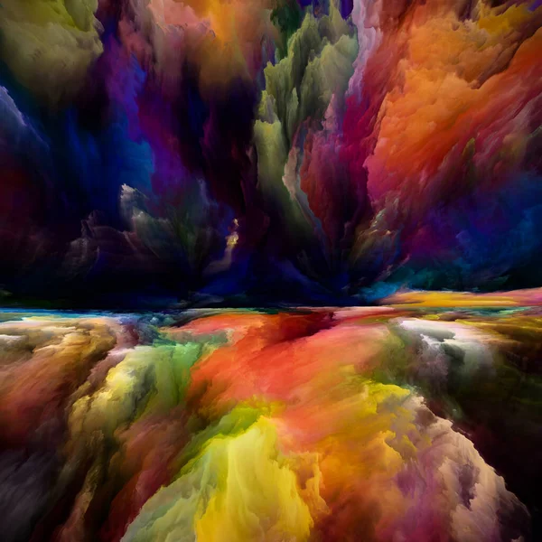 Multicolor Landscape Vidět Seriál Nikdy Svět Design Složený Barev Textur — Stock fotografie