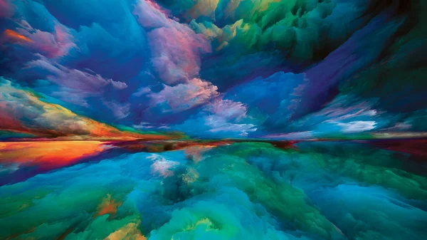 Спектральна Земля Серія Кольорових Мрій Аранжування Фарби Текстур Градієнтних Хмар — стокове фото