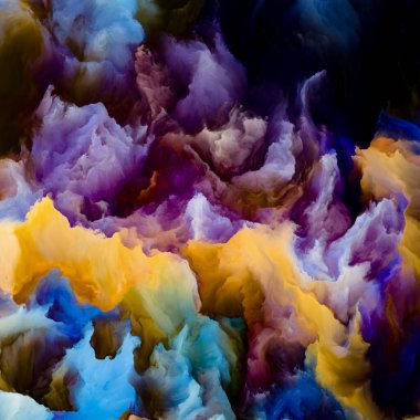 Üst Atmosfer Düşleri serisi. Dijital resim, yabancı dünyalar ve soyut sanat üzerine fraktal renk tuvali.