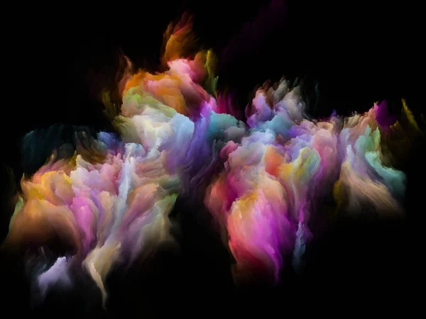 Coloring Space Series Three Dimension Vivid Cloudy Formations Abstraction Subject — Stock Photo, Image