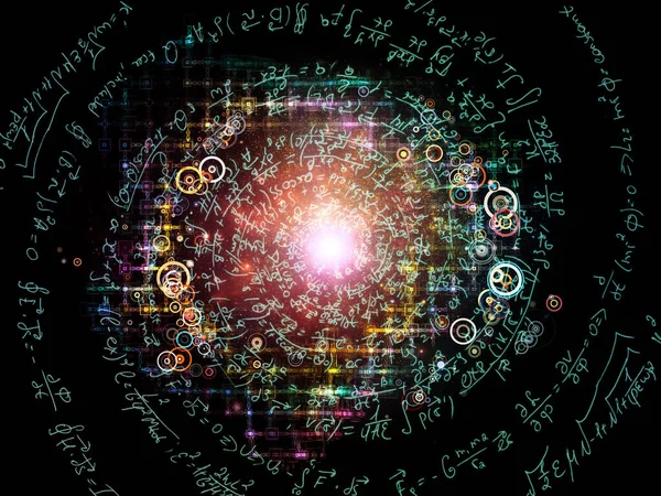 Serie Matematica Delle Meraviglie Interazione Formule Manoscritte Elementi Astratti Sul — Foto Stock