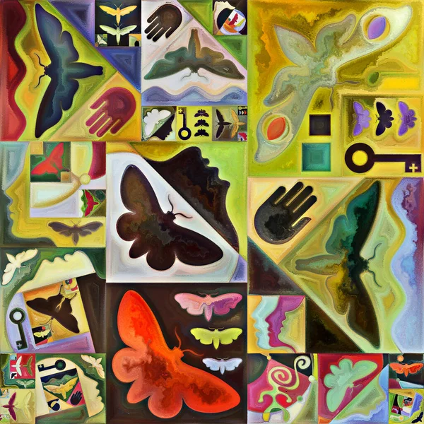 Serie Cifrado Interno Interacción Formas Orgánicas Abstractas Texturas Arte Colores —  Fotos de Stock