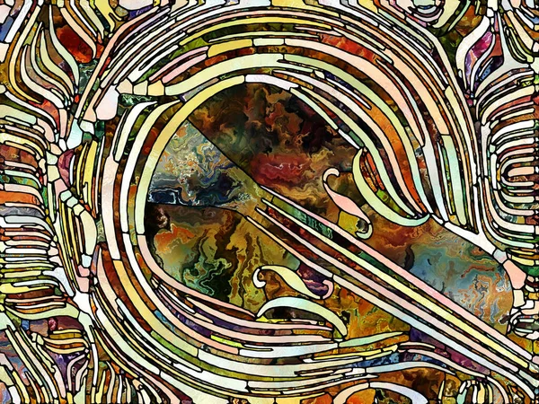 Gebroken Texturen Eenheid Van Gebrandschilderd Glas Serie Interplay Van Kleur — Stockfoto