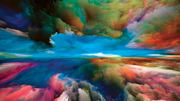 Spektrální Hory Útěk Reality Pozadí Složení Surrealistického Západu Slunce Barvy — Stock fotografie