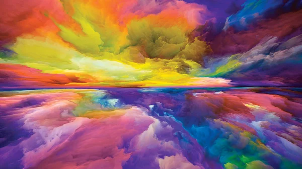 Nuvole Luce Fuga Alla Serie Reality Disposizione Creativa Surreale Tramonto — Foto Stock