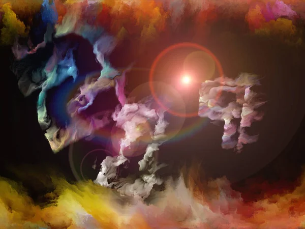 ファジィ リアリティ 有機番号シリーズ 不確定性 量子理論 科学と哲学 をテーマに 歪んだ数と光とデザインの要素で構成された芸術的抽象化 — ストック写真