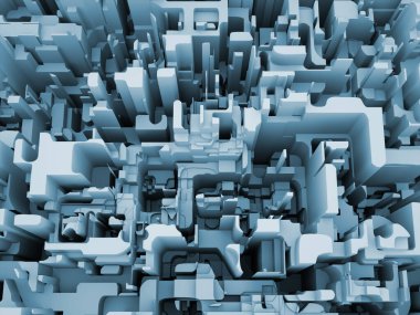 Matematik, bilim ve dijital gerçeklik konularında parçalanmış sayıların 3 boyutlu yorumlanması.