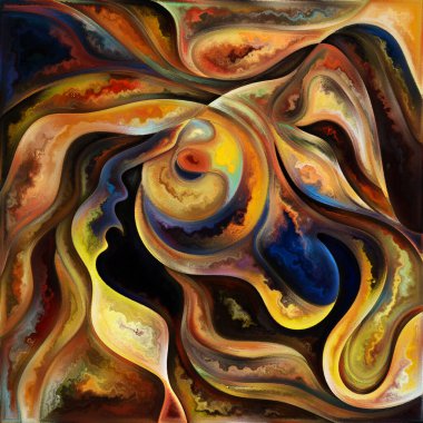İç Akış. Colors In Us serisi. İnsan siluetlerinin, sanat dokularının ve renklerin arkaplanı yaşam, drama, şiir ve algı konularındaki tasarımları tamamlamak için etkileşim halindedir.