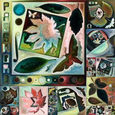 Hayalet şifresi. Gizli şifre serisi. İnsan siluetinin arka plan tasarımı, sanat dokuları ve renkleri iç yaşam, drama, şiir ve algı konularında etkileşim gösteriyor