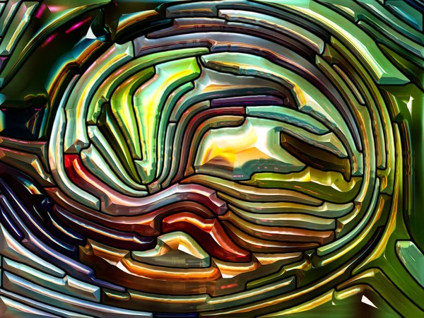 Liquid Pattern Series Design Composed Stained Glass Design Reminiscent Art — Stock Photo, Image